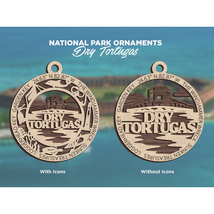 Parque Nacional das Tortugas Secas | Ornamento Cortado a Laser por atacado de Uniquely Inviting