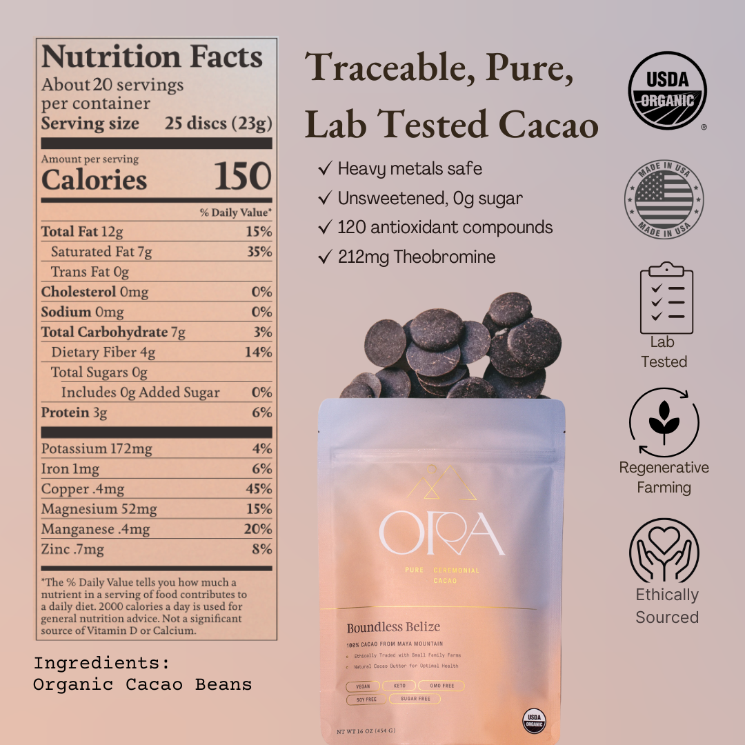 Ora Cacao - Wholesale Hot Cocoa Mix/Kit - Boundless Belize 100% Cacao - Organic Ceremonial Chocolate1
