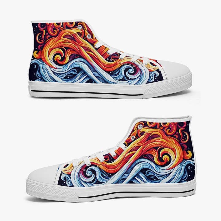 Chaussures montantes en toile Fire And Ice #5.0 pour la vente par Oh Pote