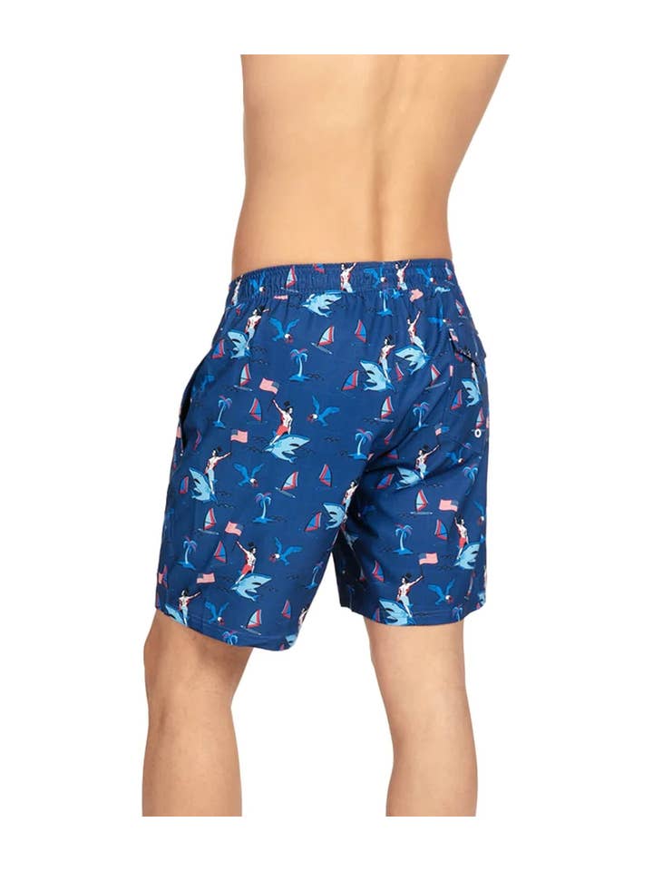 Tipsy Elves - Wholesale Swim Shorts - Men's - Fin Riding Founders Stretch Swim Trunks - Men's Bathing Suit