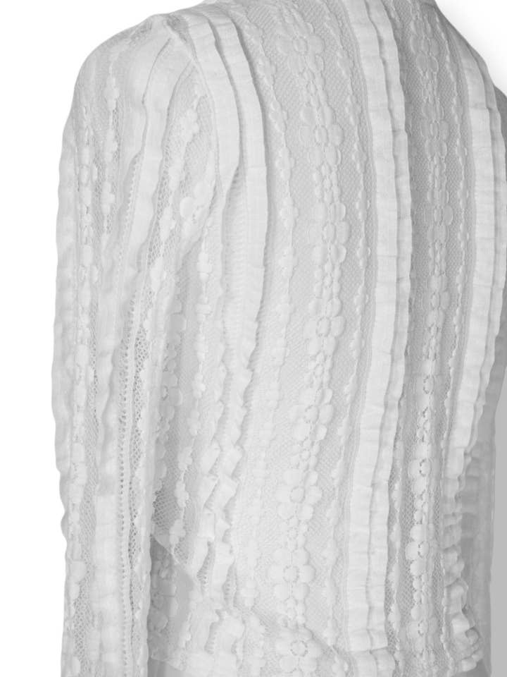 White Elegant Dream Shirt: Viscose Blend with Stretch for wholesale on Faire2