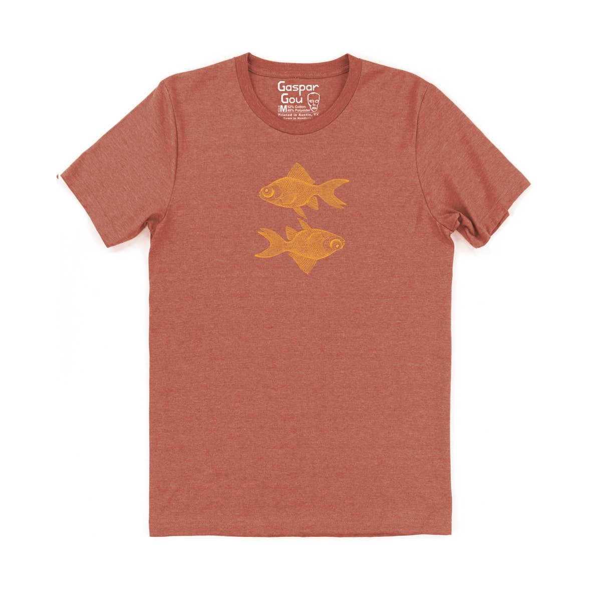 Gaspar Gou - Wholesale Screen Printed T-Shirt - Men's - Double Goldfish Charlie Tee3