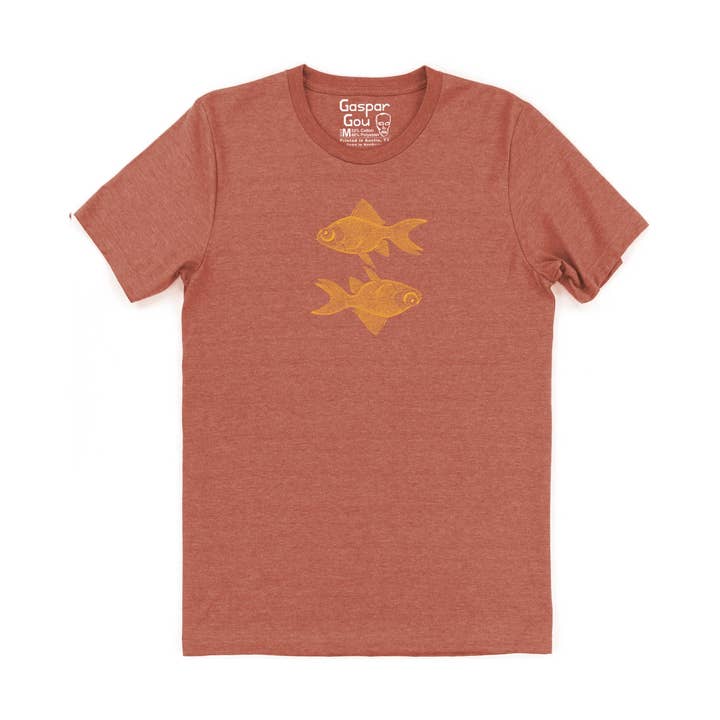 Gaspar Gou - Wholesale Screen Printed T-Shirt - Men's - Double Goldfish Charlie Tee3