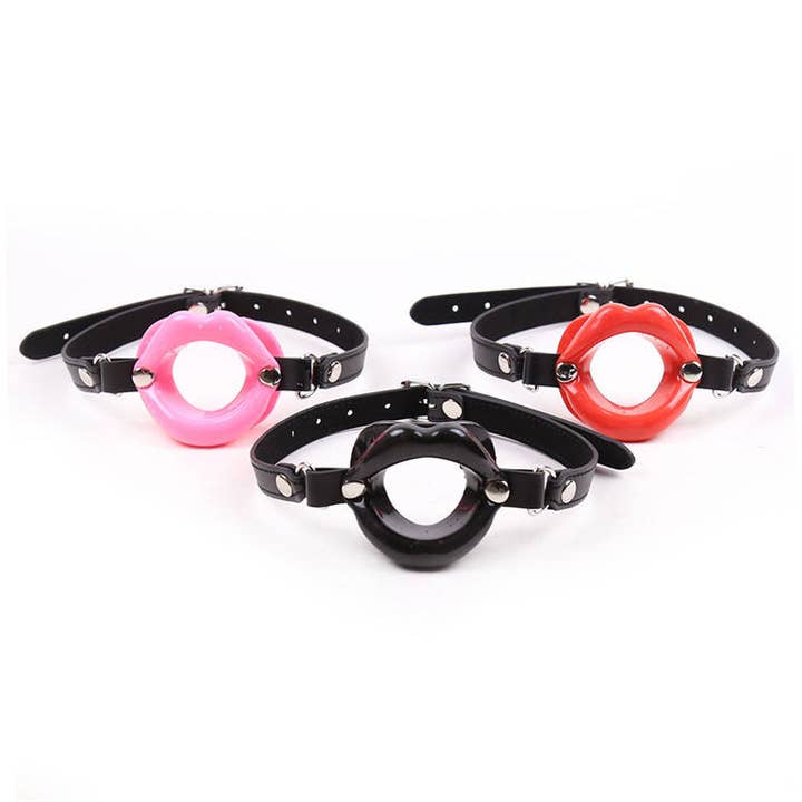 Japanese Lips O Ring Open Mouth Bondage Restraint Gag Collar for wholesale by VIGOR