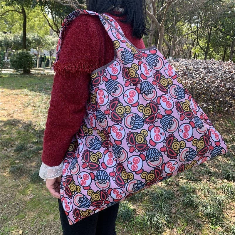 FurDecoration - Wholesale Tote Bag - Women's - Large Capacity Single Shoulder Printed Foldable Cloth Bag0