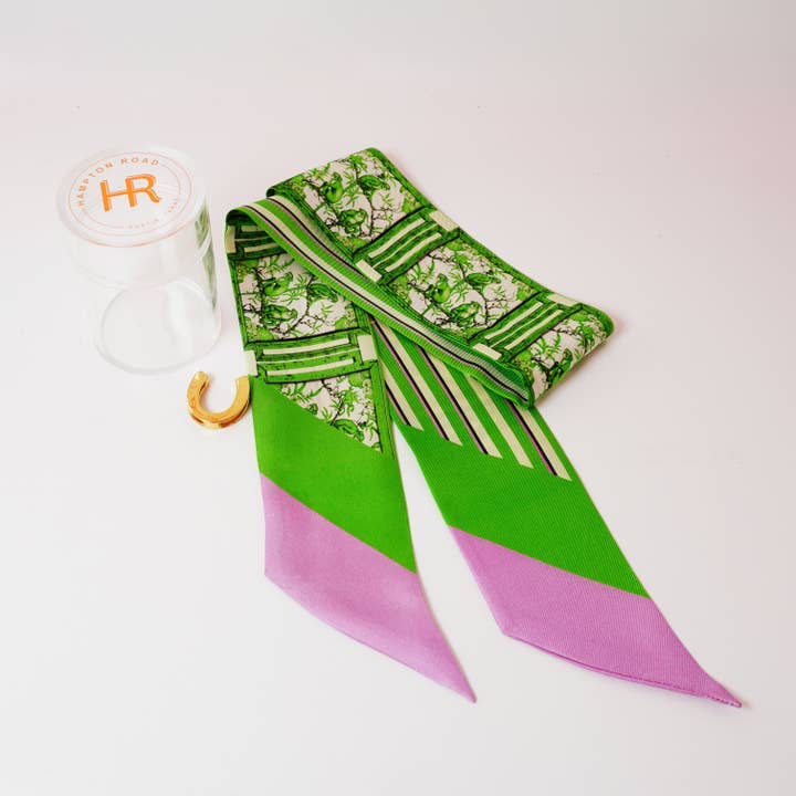 Hampton Road Designs - Wholesale Scarf - Women's - Chinoiserie Monkeys (Green) Twillionaire Set (WS)1