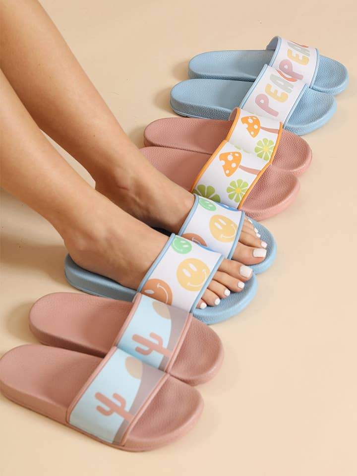 Miss Sparkling - Wholesale Slides - Women's - Novelty printed slidesĀ 10