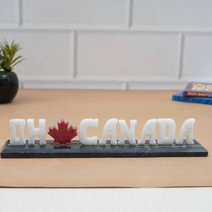 Decoration Piece (Oh Canada) - Alphebhets on brick for wholesale by Adorn Marmor