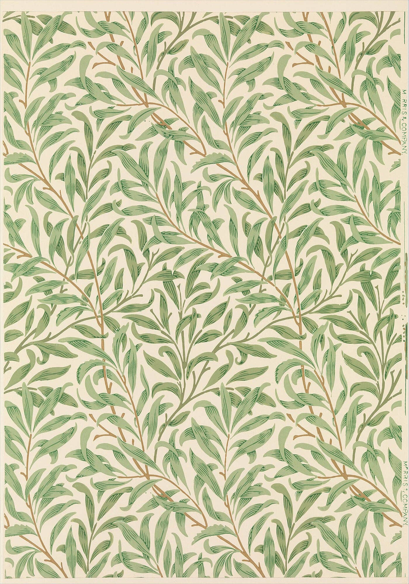 Flashback Shop - Wholesale Flat Wrap - Willow Bough by William Morris in 1887 - Wrapping Paper0