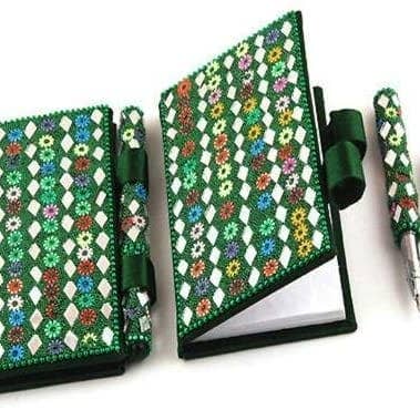 Magnifique Hearts – wholesale Journal/diary – Handmade Beaded Journal & Pen Set – Assorted Colors, 3x5 in4