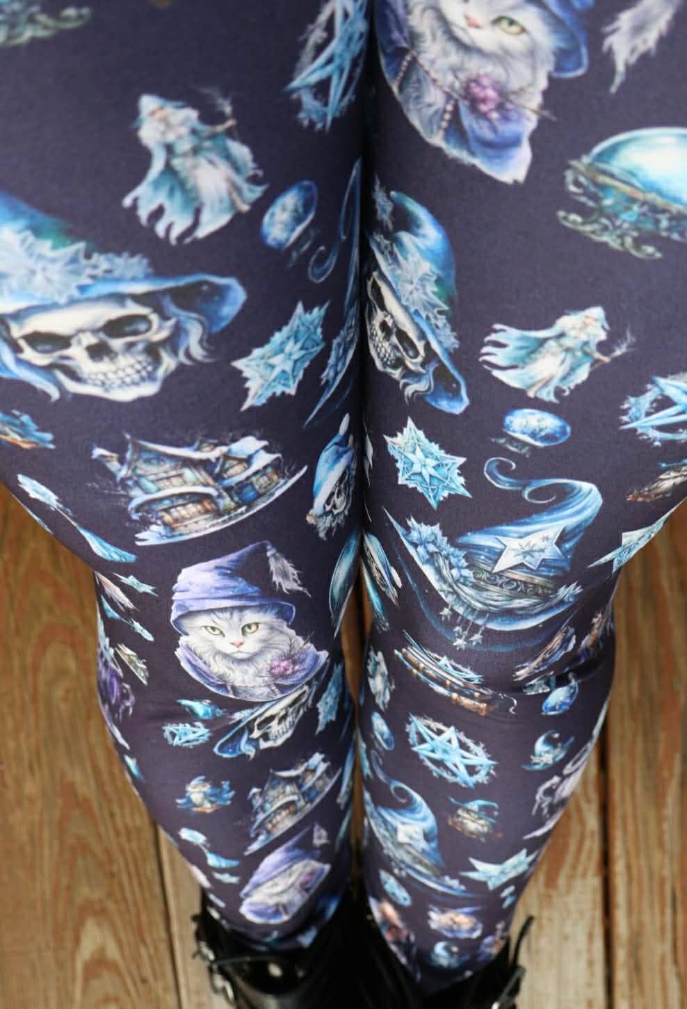 Triple Goddess Boutique - Wholesale Fashion Leggings - Women's - Alternative clothing, witchy, The Winter Witch Legging1