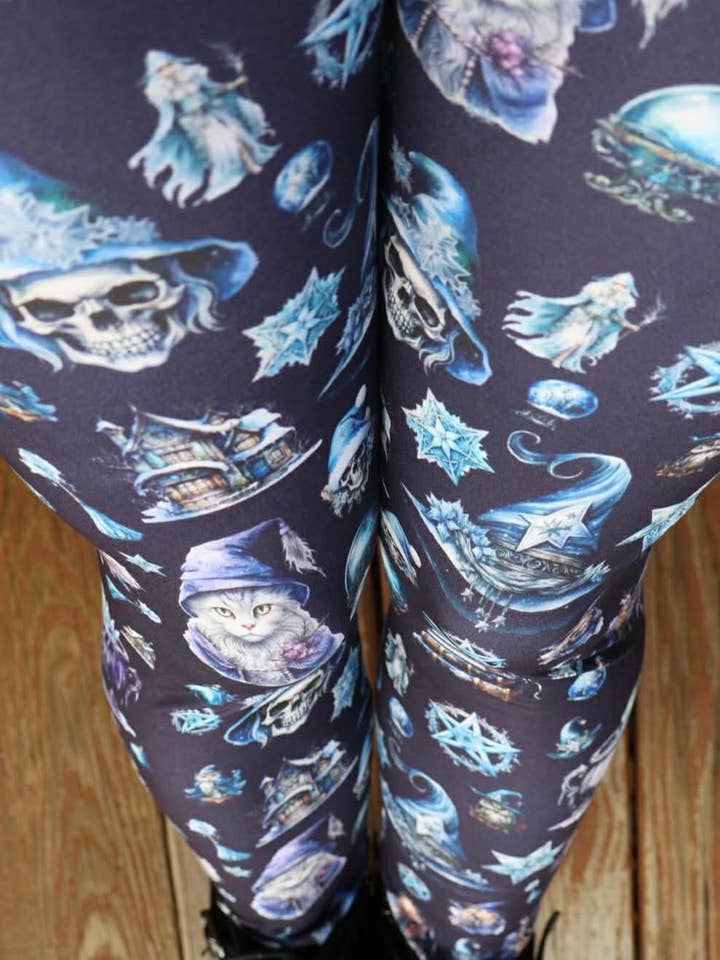Triple Goddess Boutique - Wholesale Fashion Leggings - Women's - Alternative clothing, witchy, The Winter Witch Legging1