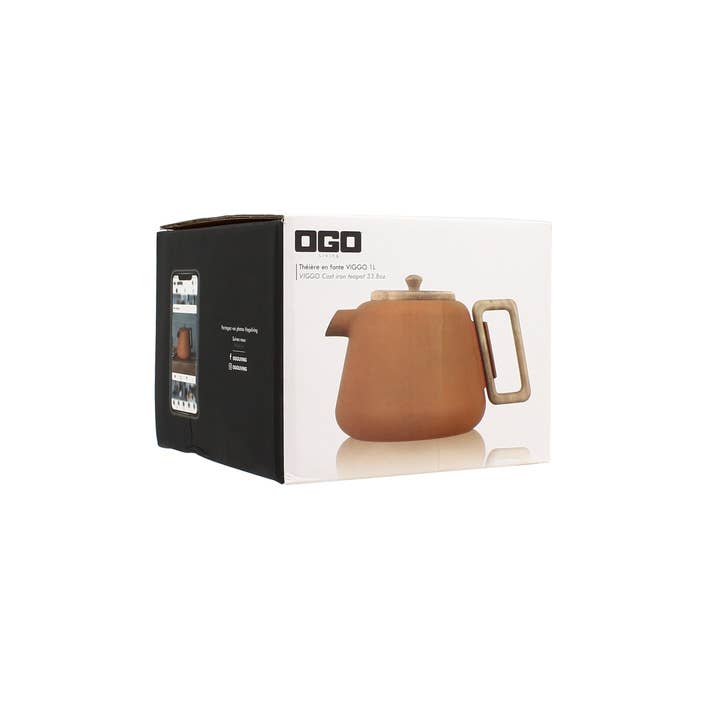Ogo living - Wholesale Theepot - Gele gietijzeren Viggo-theepot van 1000 ml