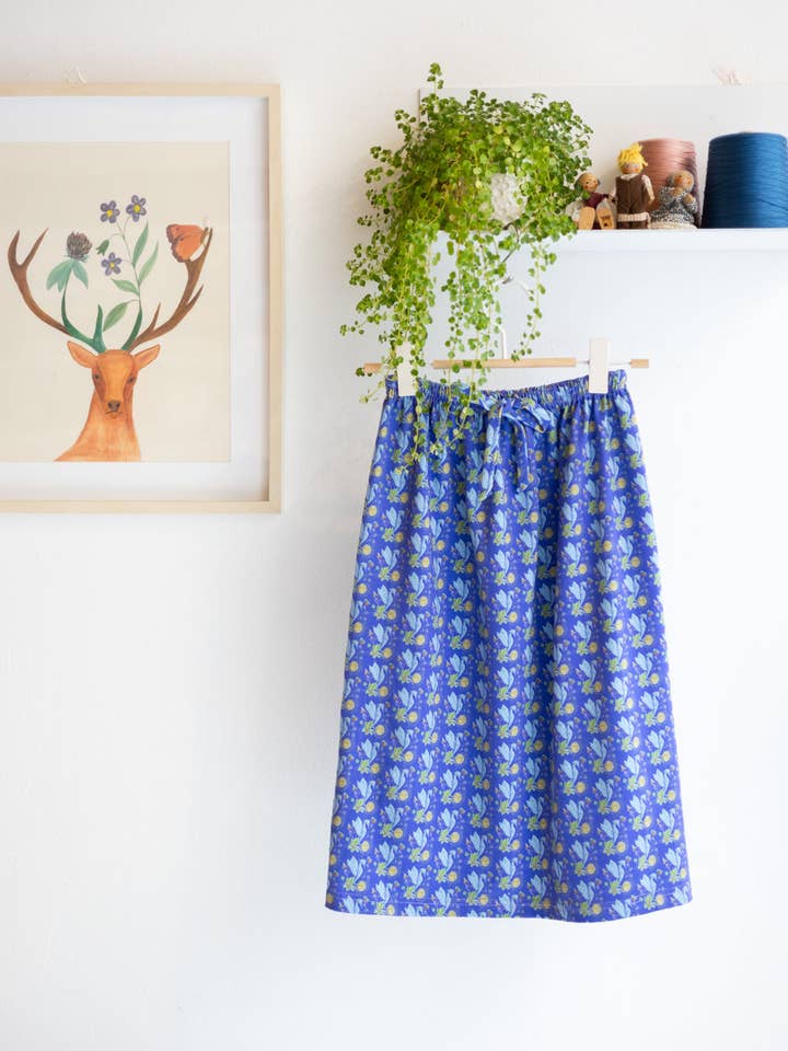 Jupe Longue en Jersey 'Flying Seahorse' | nuits nordiques pour la vente par aesthete-kidswear