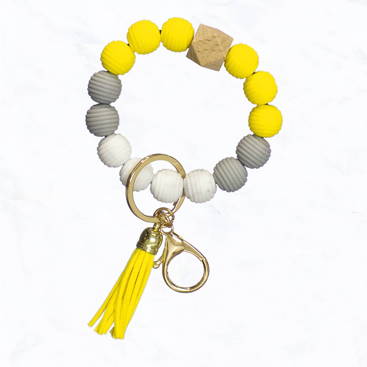 Suzie Q USA – wholesale Nyckelringar - Dam – Färgglada rep mönster rund silikon nyckelring & nyckelring1