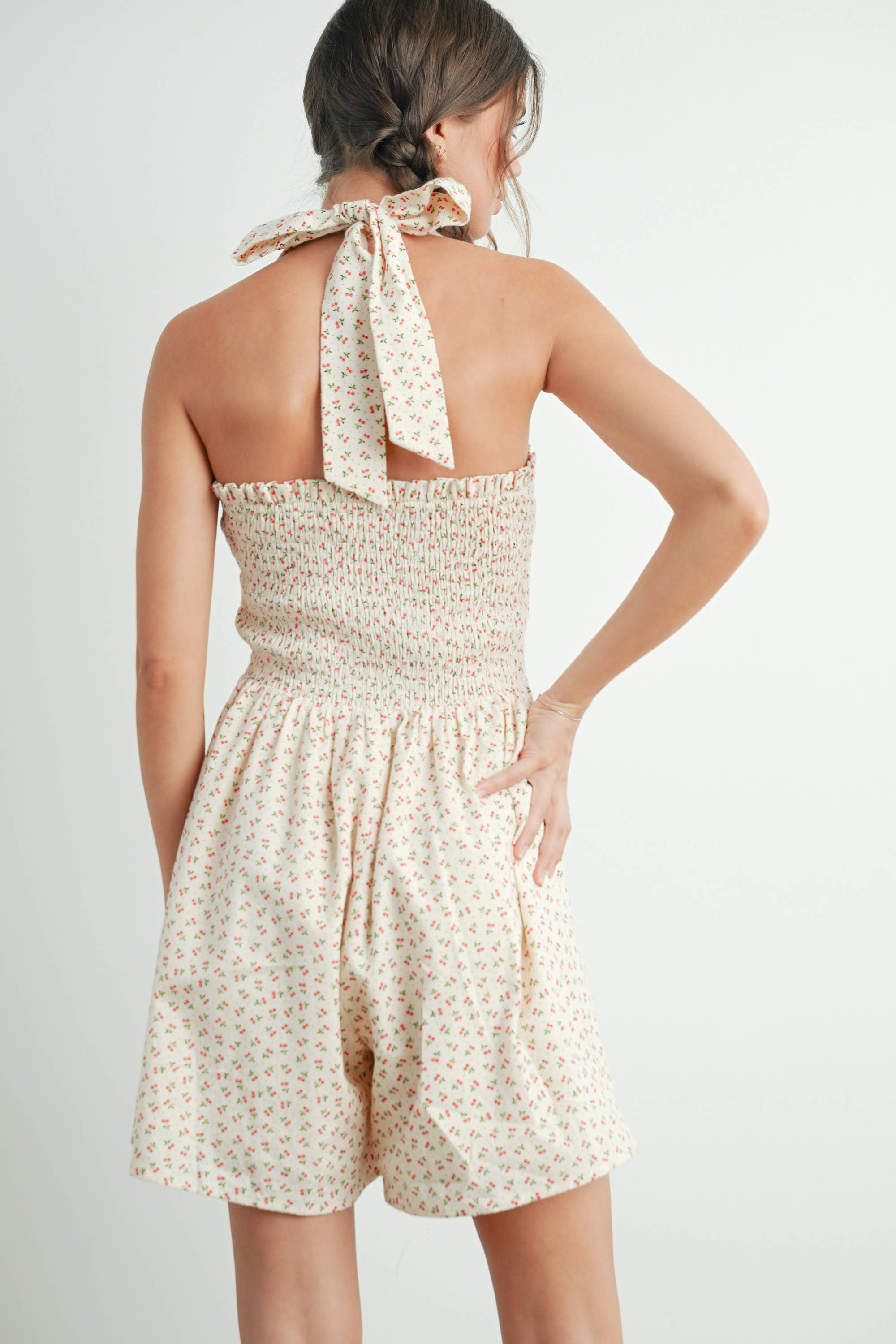 BUTTERMELON - Wholesale Dress - Women's - Classic Ditsy Mini Dress - BMR767217