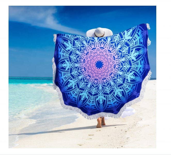VIGOR - Wholesale Beach Towel - High Quality Round Bohemian Blanket Hippie Indian Throw Blan5