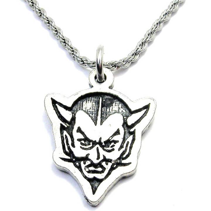 Devil Head Charm Necklace School Sports Hobbies Mascots for wholesale by Chubby Chico Charms