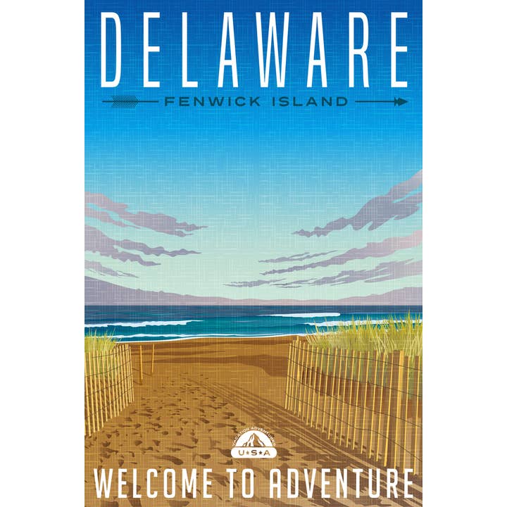 Póster de Arte de Dunas de Areia de Verão na Praia de Fenwick Island, Delaware por atacado de Gotham Gifts