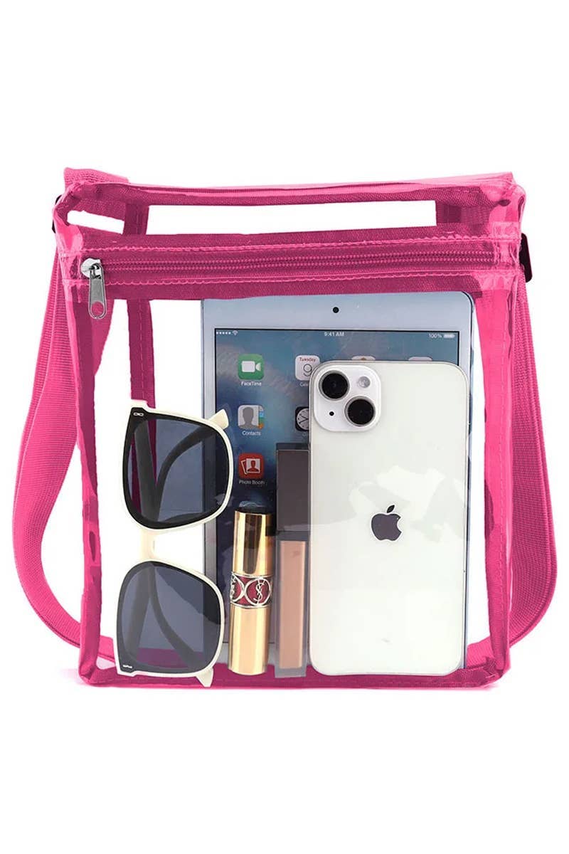 Cap Zone - Vendita all'ingrosso Borsa a tracolla - Donna - Grande Borsa a Tracolla Trasparente Resistente Morbida in TPU per Concerti7