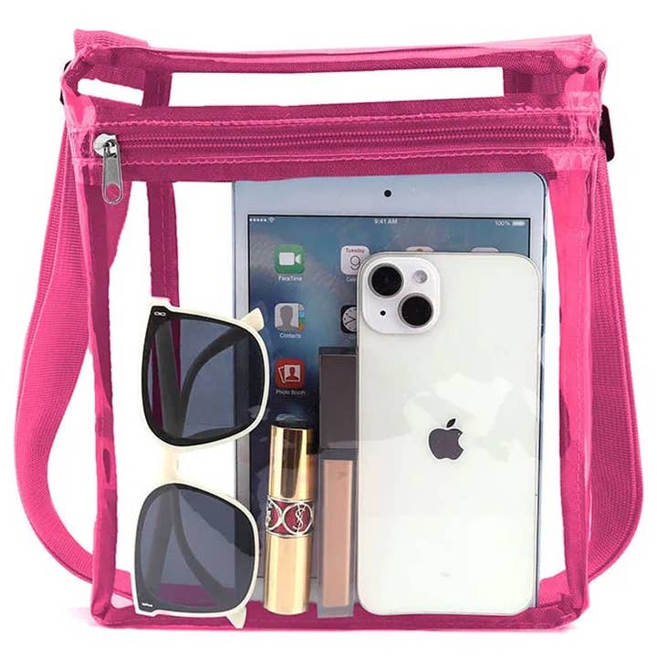 Cap Zone - Vendita all'ingrosso Borsa a tracolla - Donna - Grande Borsa a Tracolla Trasparente Resistente Morbida in TPU per Concerti7