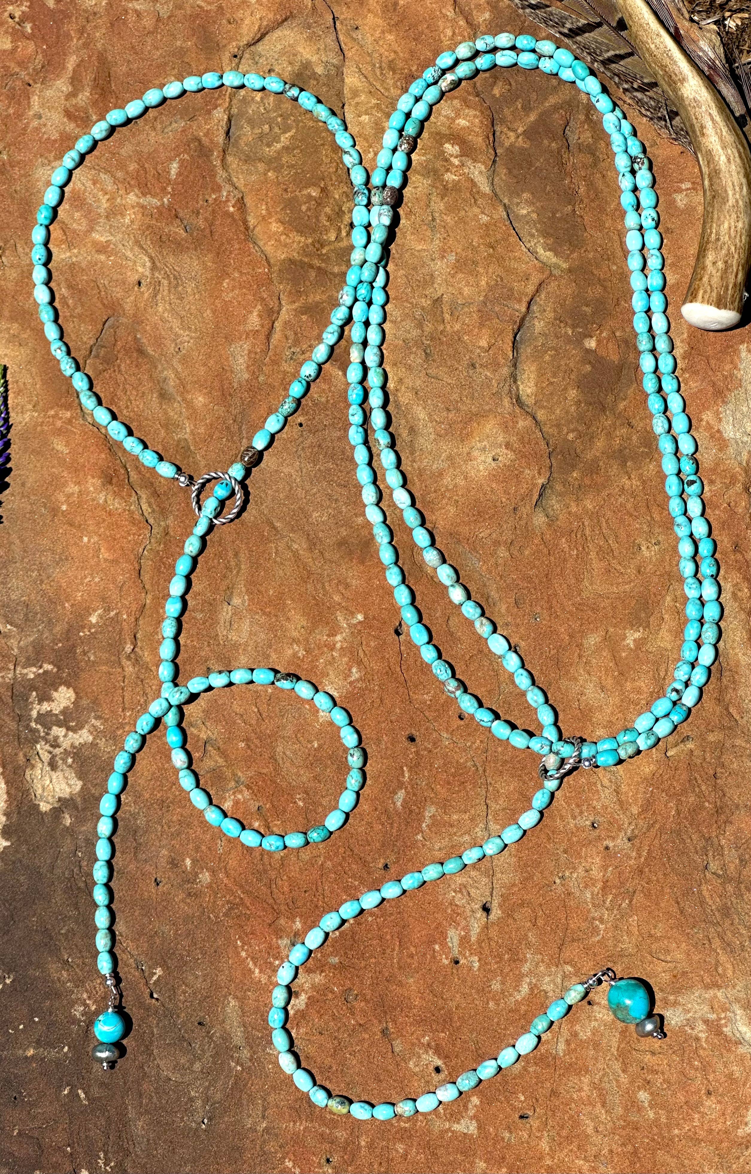 Fleurdesignz Western Jewelry – wholesale Y-neck/lariat necklace – Turquoise Lariat; Adjustable Layering Necklace6