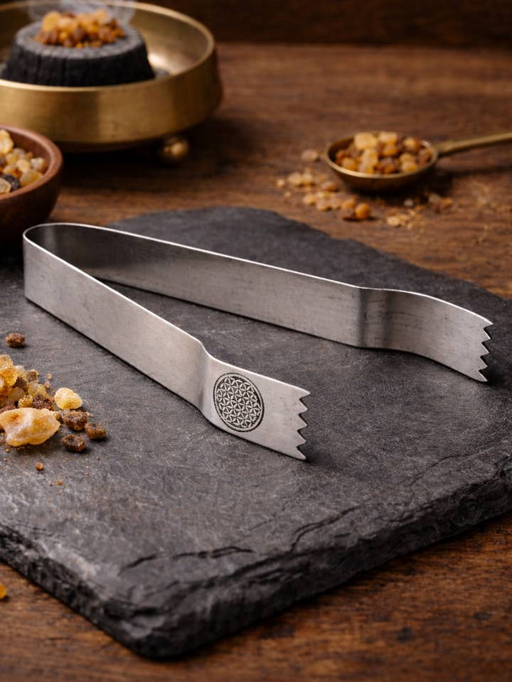 Flower of Life Charcoal Tongs for wholesale by Enchanted Soul
