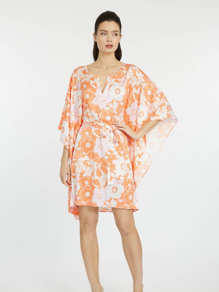 Orange Crush Short Caftan por atacado de Wrap Up by VP
