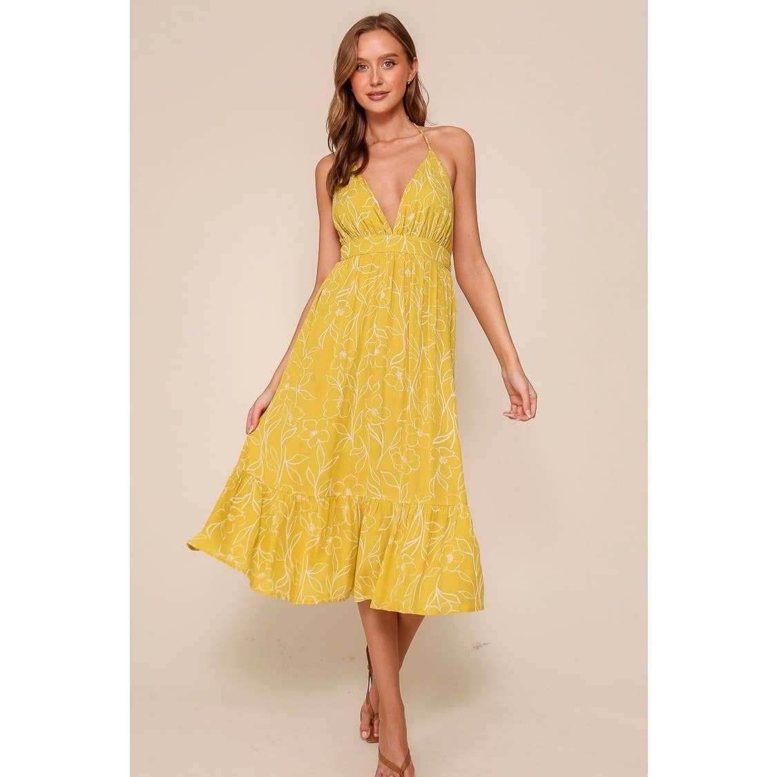 Apolline - Wholesale Dress - Women's - Embrace the allure of the tropics with this mesmerizing slee9