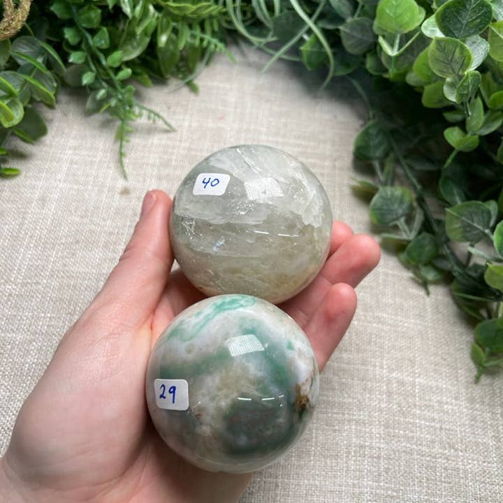 Copper Ashes - Wholesale Spiritual Stone/Crystal - Dyed Green Agate Sphere