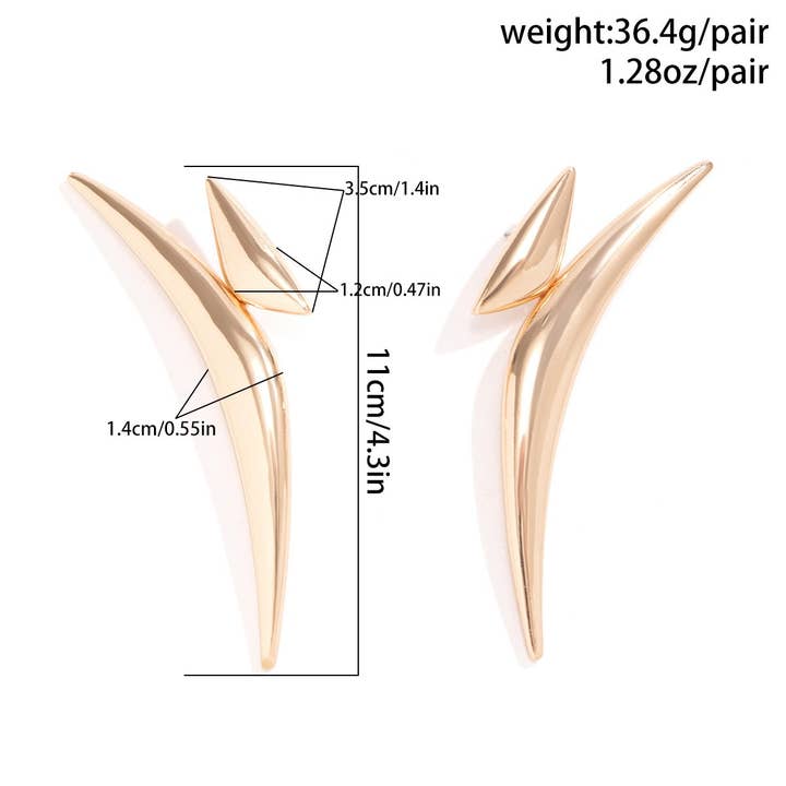 ACCITY - Wholesale Dangle Earrings - SIMPLE DESIGN POINTED EARRINGS_CWAJE11506