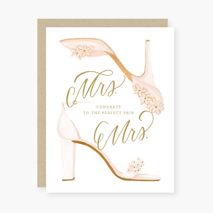 mrs & mrs ( perfect pair ) wedding card for wholesale by 2021 Co.