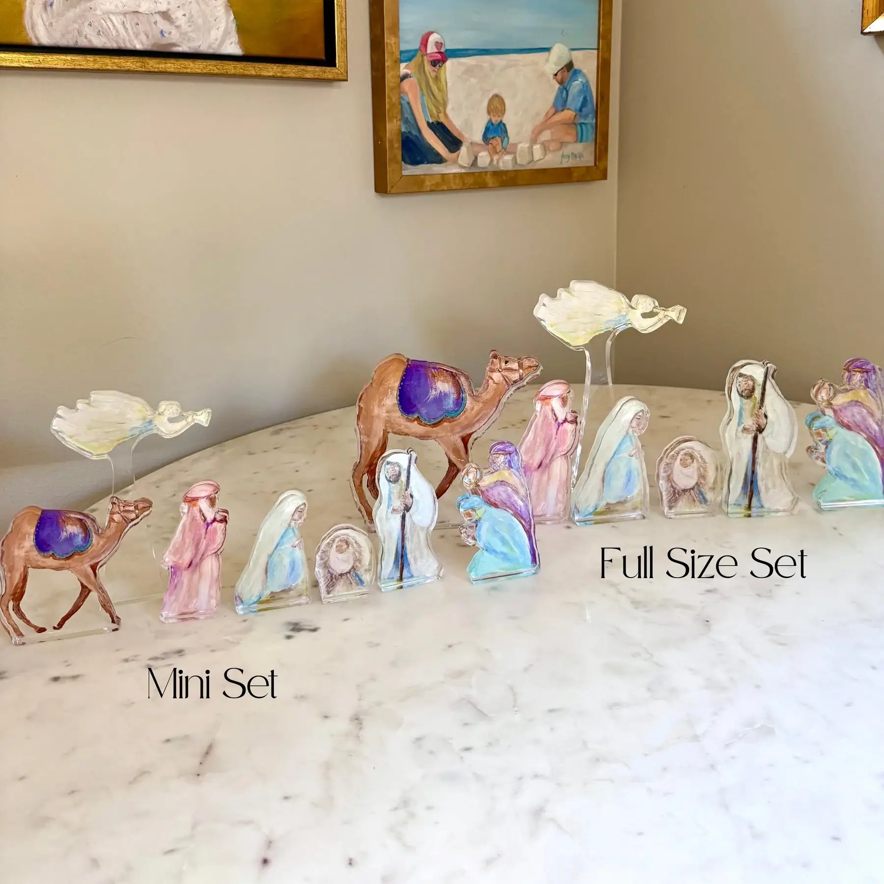 MK Decker Designs - Wholesale Decorative Tabletop Object - “Nativity 7 Piece Set” Acrylic Shelfie3