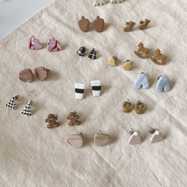 Holiday Studs for wholesale by Crafted by Pheebs