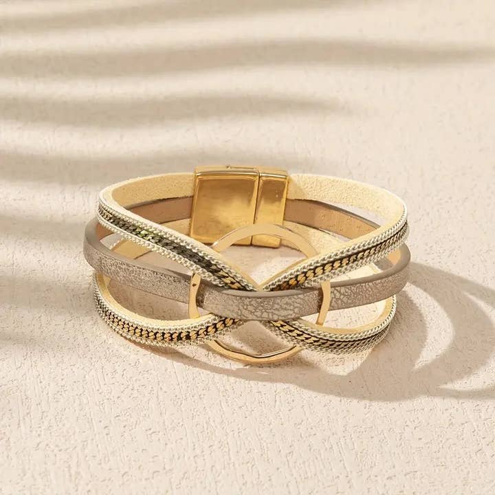 Huis Van Merken - Wholesale Bangle Bracelet - Leather Bangle Bracelet Women Magnetic Cuff Circle4