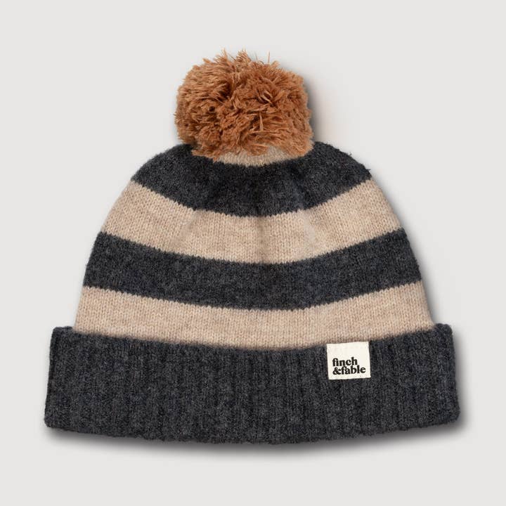 Wool Knitted Beanie - Stripe Storm and other Purchase Wholesale basecap. Free Returns & Net 60 Terms on Faire trending on Faire.