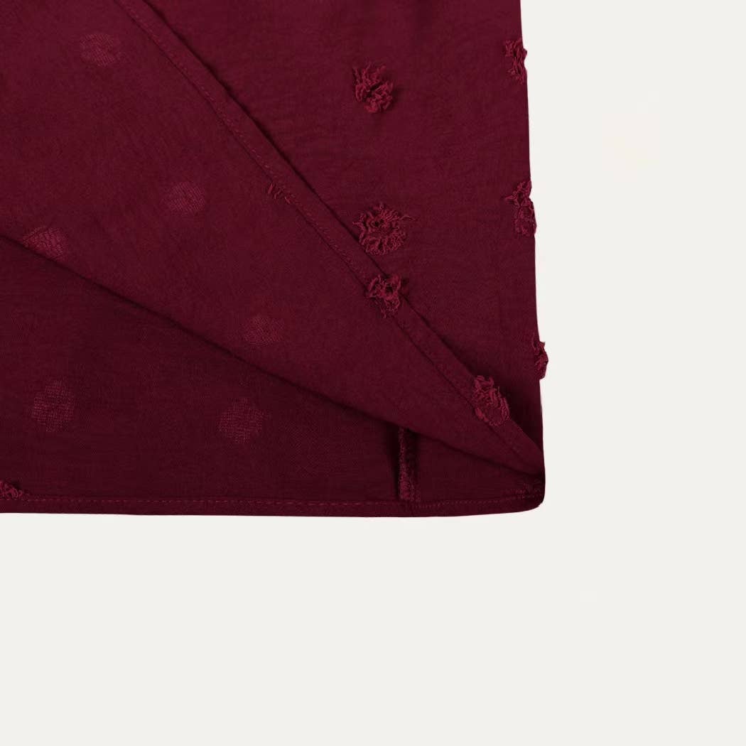 The Moment Collection – wholesale Dress – Women's – Classic Swiss Dot Surplice Neck Long Sleeve Maxi Dress9