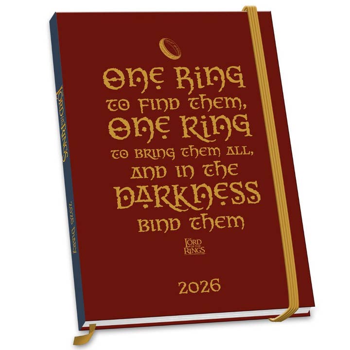 Danilo Promotions Ltd – wholesale Journal/diary – THE LORD OF THE RINGS 2026 A5 DIARY