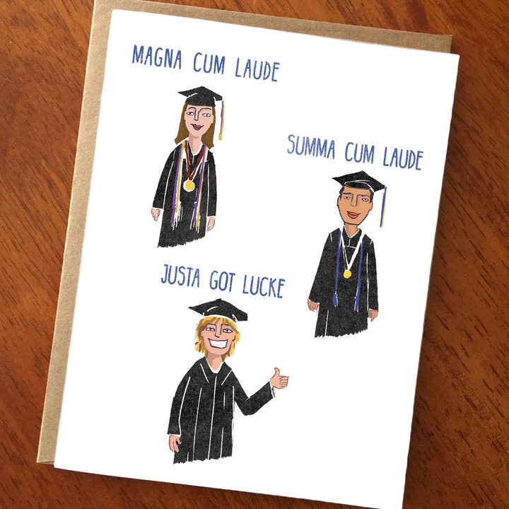 A Zillion Dollars - Wholesale Graduation Card - Justa Got Lucke; Funny Graduation Card; Graduate; Graduation Humor; Card for Grad; High School Graduation; College Graduation1
