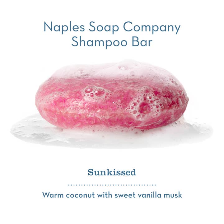 Naples Soap Company | Clean Beauty, Natural Bath & Body - Wholesale Shampoo Puck/Solid Shampoo - Sunkissed Shampoo Bar – Sweet Coconut & Vanilla
3