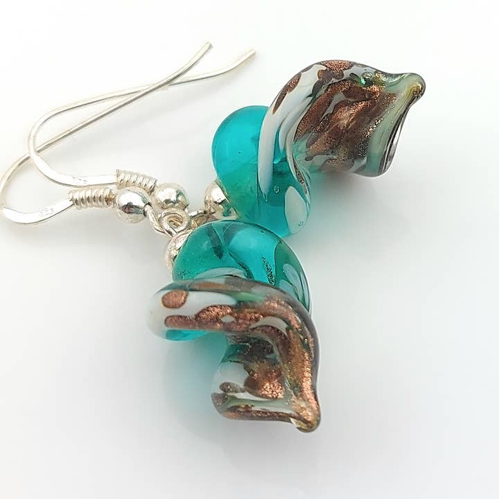 Miriam Fasolato - Wholesale Dangle Earrings - Murano glass and 925 silver drop earrings