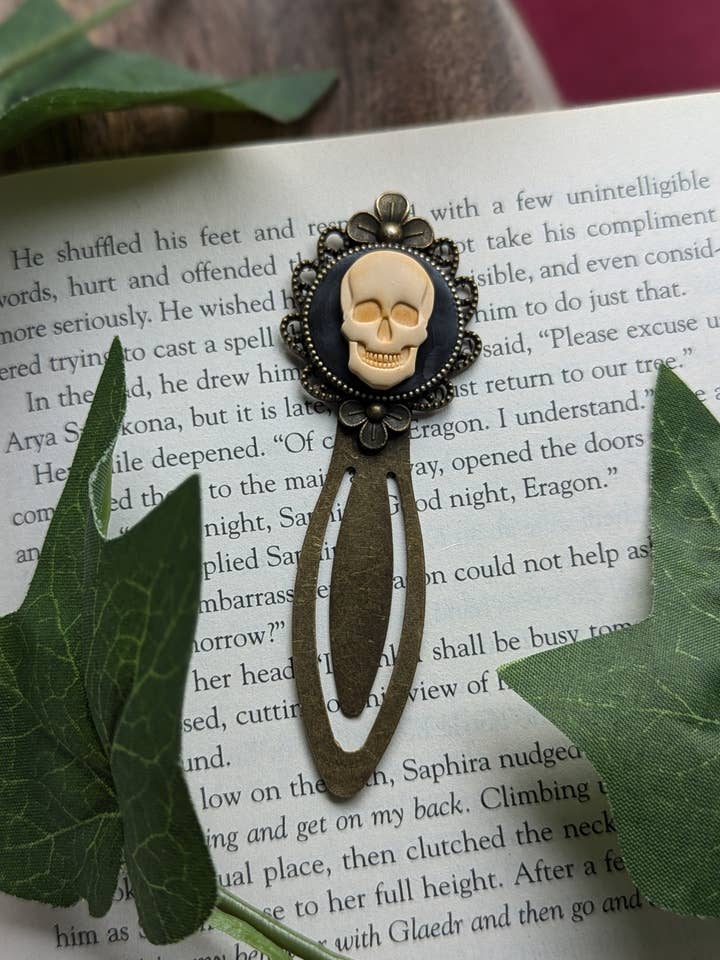 Skull Metal Bookmark for wholesale by The Midnight Glen
