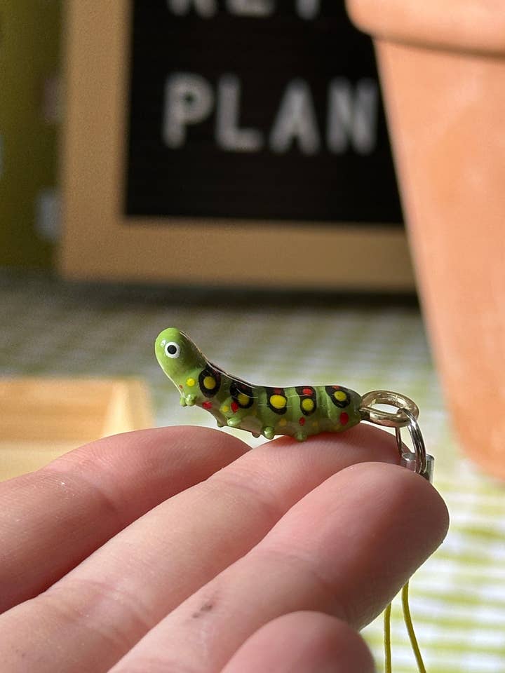 Tiny Caterpillar Charms for wholesale by Slug Studios