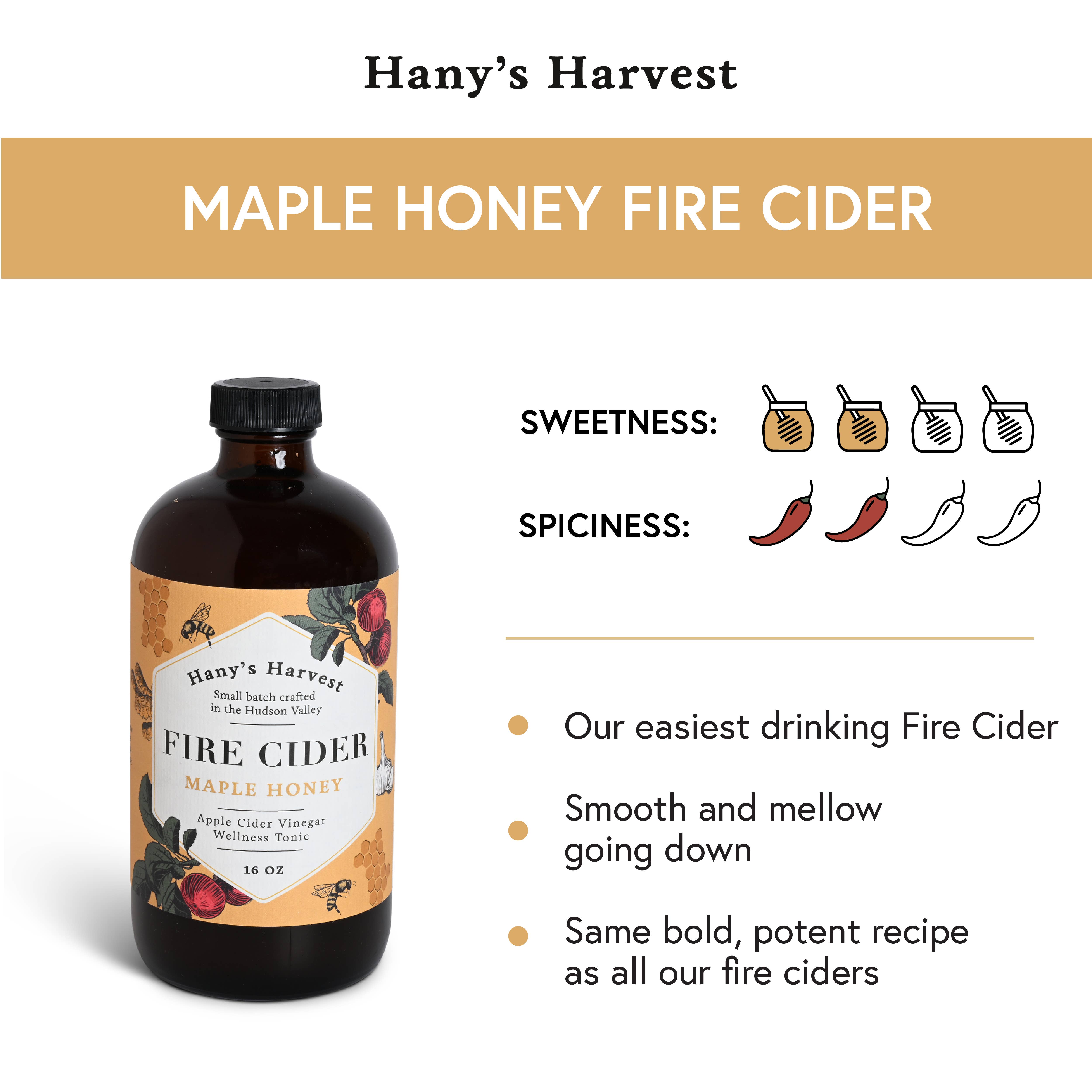 Hany's Harvest Inc - Wholesale Wellness Juice/Tonic - Maple Honey Fire Cider – Sweet Heat Wellness Tonic - Gallon1