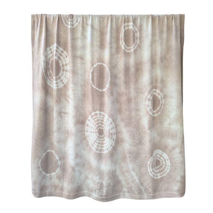 Sand Shibori - Handmade Plant-Dyed Merino Wool Blanket for wholesale by Wooliie