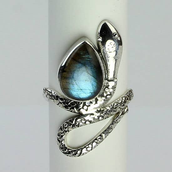 Esprit Creations - Wholesale Single Stone/Solitaire Ring - Labradorite Snake Ring0