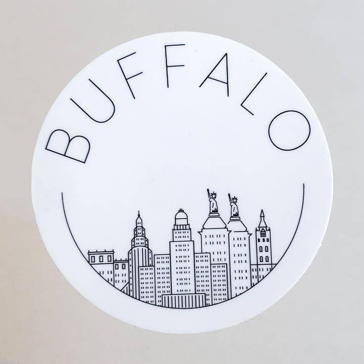 Buffalo Outline Sticker or Magnet for wholesale by Buffalo Seamery