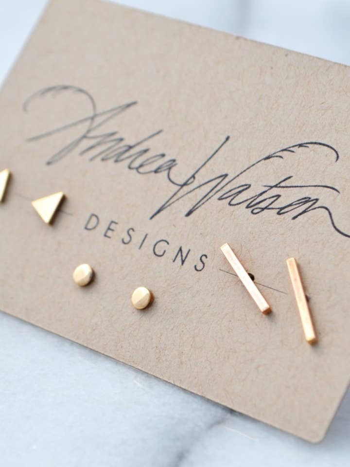 Minimalistische stud set voor wholesale door Andrea Watson Designs