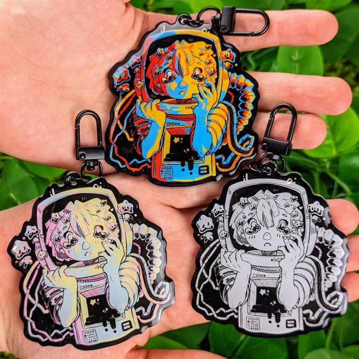 Porte-clés Space Girl V2 pour la vente par Milky Tomato