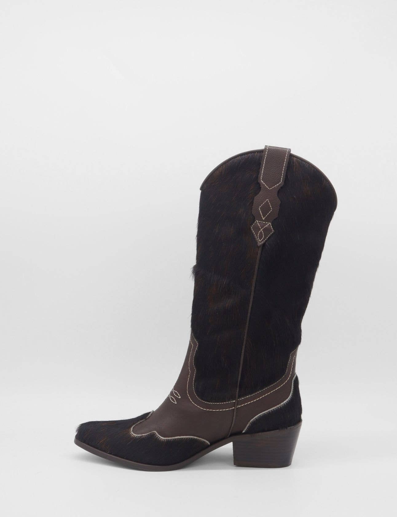 Couro de vaca marrom Botas de Senhora Nirvana Western Cowboy em Pele de Vaca Castanha para venda a revendedores na Faire6